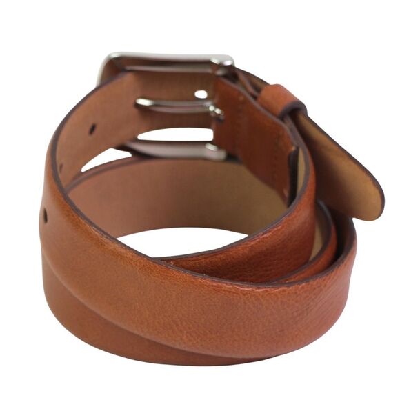 INDIA BROWN GENUINE LEATHER 1 1/4"Wd CASUAL DRESS MEN'S BELT Sz 34 (A96 - Picture 4 of 12